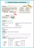 Vorschau - Arbeitsblätter - Unterscheidung von Verbindungen, Elementen und Stoffgemischen - Deckblatt