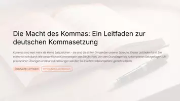 Vorschau - Arbeitsblätter - Die-Macht-des-Kommas-Ein-Leitfaden-zur-deutschen-Kommasetzung - Deckblatt