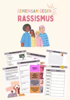 Vorschau - Arbeitsblätter - Gemeinsam gegen Rassismus (Vielfalt, Diversität, Respekt) - Deckblatt