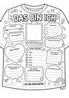 Vorschau - Mal- und Bastelvorlagen - Das bin ich Steckbrief T-Shirt - Seite 2