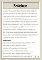 Vorschau - Arbeitsblätter - Brücken - 2 Lesetexte mit Fragen - Seite 3