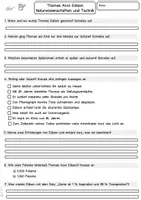 Vorschau - Stationenlernen - Lesetext mit Fragen Thomas Alva Edison (Lesen und Verstehen Klasse 3, 4, 5, 6) - Seite 2