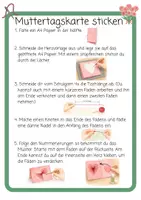 Vorschau - Arbeitsblätter - Anleitung Muttertagskarte - Deckblatt
