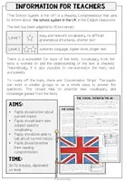 Vista previa - Hojas de trabajo - The School System in the UK - Reading Comprehension (2-times differentiated + Conversation Strips) - página 1