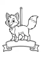 Vorschau - Poster - Klassentier Girlande "Fuchs" für die Fuchsklasse, zum Ausmalen - Seite 1