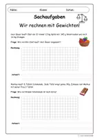 Vorschau - Arbeitsblätter - Materialpaket Gewichte - Umrechnung, Sachaufgaben - Seite 2