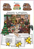 Vorschau - Arbeitsblätter - Weihnachten / Advent: Stolperwörter in Wimmelhausen (Wimmelbild, 3-fach diff.) - Deutsch - Kl. 2/3 - Deckblatt