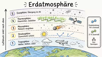 Vorschau - Arbeitsblätter - Arbeitsblätter zum Thema "Was bewirkt die Atmosphäre?" + Lösung & MP3 + Mindmap + Infografik - Seite 1