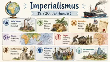 Vorschau - Arbeitsblätter - AB mit Fragen zum Thema "Imperialismus" + Lösungsblatt + Infografik - Seite 3