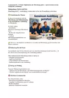 Vorschau - Stundenentwürfe - Welche Möglichkeiten der Mitwirkung gibt es – und wie sichern sie eine erfolgreiche Ausbildung? Lernmaterial Nr. 7 für Meisterkurs Teil 4 (AEVO). Mit Übungsaufgaben, Lösungen und Lehrerhinweisen! - Seite 1