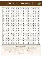 Vorschau - Arbeitsblätter - Suchsel: Sakramente – Wortsuchrätsel | Religion Klasse 5–6 - Deckblatt