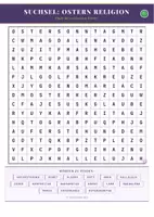 Vorschau - Arbeitsblätter - Suchsel: Ostern Religion – Wortsuchrätsel | Religion Klasse 5–6 - Deckblatt
