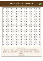 Vorschau - Arbeitsblätter - Suchsel: Erntedank – Wortsuchrätsel | Religion Klasse 5–6 - Deckblatt
