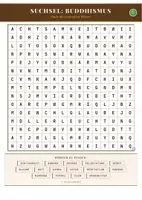 Vorschau - Arbeitsblätter - Suchsel: Buddhismus – Wortsuchrätsel | Religion Klasse 5–6 - Deckblatt