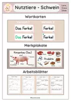 Vorschau - Arbeitsblätter - Nutztiere - Materialpaket - Seite 1