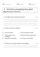 Vorschau - Arbeitsblätter - Lernkontrolle Musicals - bearbeitbare Datei - Seite 1