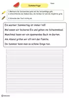 Vorschau - Arbeitsblätter - Abschreibtexte Sommer (Klasse 2: differenziert) - Seite 2