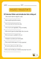 Vorschau - Arbeitsblätter - Must and Mustn't Worksheet- Grammar Practice - Seite 3