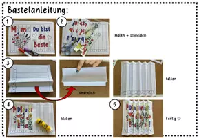 Vorschau - Mal- und Bastelvorlagen - Kippbild / Agamograph zum Muttertag - Vatertag ( Kopiervorlage) - Seite 2