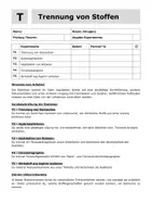 Vorschau - Arbeitsblätter - Trennverfahren | Chemie - Seite 1
