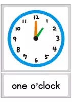 Vorschau - Bildkarten - FREEBIE! 20 Flashcards: Telling the time/ Uhrzeit (Englisch Grundschule und 5/ 6) - Seite 1