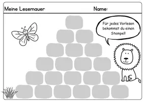Vorschau - Arbeitsblätter - Meine Lesemauer - Seite 1