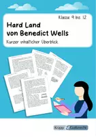 Vorschau - Stundenentwürfe - Hard Land von Benedict Wells – Inhaltsübersicht - Deckblatt