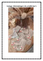 Vorschau - Mal- und Bastelvorlagen - Geschenkvorlage-"Du schaffst das" - Deckblatt