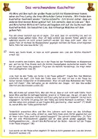 Vorschau - Arbeitsblätter - Lesespurgeschichte Das verschwundene Kuscheltier Klasse 3/4 - Seite 3