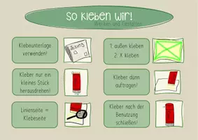 Vorschau - Poster - Kleberegeln Bilder Schriftreifen Plakat - Deckblatt
