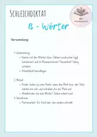 Vorschau - Arbeitsblätter - Schleichdiktat/ Laufdiktat ß | Klasse 1 | 8 Karten - Seite 1