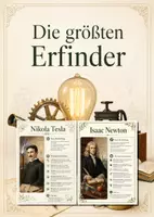 Vorschau - Poster - Lernkarte – Die größten Erfinder – Geschichte – Technik und Erfindungen 7. Klasse - Deckblatt
