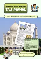 Vorschau - Arbeitsblätter - Kunst verstehen: Taj Mahal mit QR-Code zum interaktiven Erkunden - Deckblatt