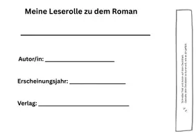 Vorschau - Mal- und Bastelvorlagen - Kreative Leserolle für Lektüren Kl. 5-7 - Deckblatt