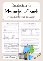 Vorschau - Arbeitsblätter - Mauerfall-Check: Arbeitsblätter (3./4. Klasse) - Deckblatt