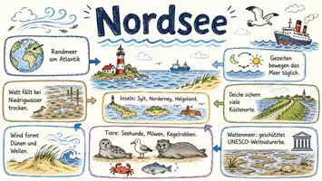 Vorschau - Arbeitsblätter - Lernposter + Arbeitsblatt "Nordsee" + Onlineübung & MP3 + Mindmap + Infografik - Seite 2
