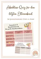 Vorschau - Quiz - Eisbrecher / Abschluss-Quiz für den letzten Elternabend - Deckblatt