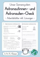 Vorschau - Arbeitsblätter - Astronautinnen- und Astronauten-Check: Arbeitsblätter (3./4./5. Klasse) - Deckblatt