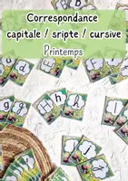 Aperçu - Jeux - Correspondance capitale sripte cursive, Printemps - Page de couverture