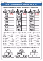 Vorschau - Unterrichtsreihen - Mathe – Plus & Minus (größere Zahlen) - Deckblatt