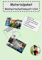 Vorschau - Arbeitsblätter - Materialpaket Weltwirtschaftsmacht USA I Arbeitsblätter, Mystery & Lösungen - Deckblatt