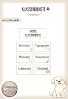 Vorschau - Fördermaterial/Inklusion - Klassendienste - Hundeklasse - Deckblatt