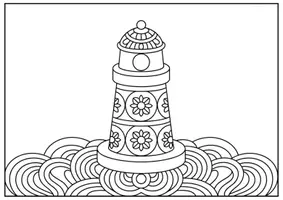 Vorschau - Mal- und Bastelvorlagen - Nordsee Mandalas für Kinder Ausmalbilder für Grundschule Kunst - Seite 1