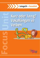Vorschau - Arbeitsblätter - Kurz oder l a n g? Vokallängen in Verben - Deckblatt