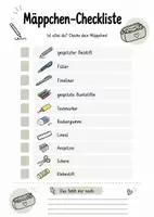 Vorschau - Fördermaterial/Inklusion - Mäppchen Checkliste - Deckblatt