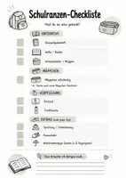 Vorschau - Fördermaterial/Inklusion - Schulranzen Checkliste - Deckblatt