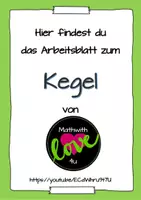 Vorschau - Arbeitsblätter - Kegel - Deckblatt