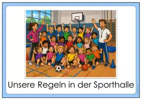Vorschau - Poster - Regeln in der Sporthalle/Sportregeln/ Regelplakate für den Sportunterricht - Seite 1