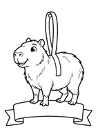 Vorschau - Mal- und Bastelvorlagen - Klassentier Girlande "Capybara" für die Capybaraklasse, zum Ausmalen - Seite 2
