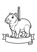 Vorschau - Mal- und Bastelvorlagen - Klassentier Girlande "Capybara" für die Capybaraklasse, zum Ausmalen - Seite 3